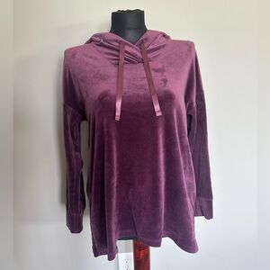 Pure Jill Purple Velvet Hoodie